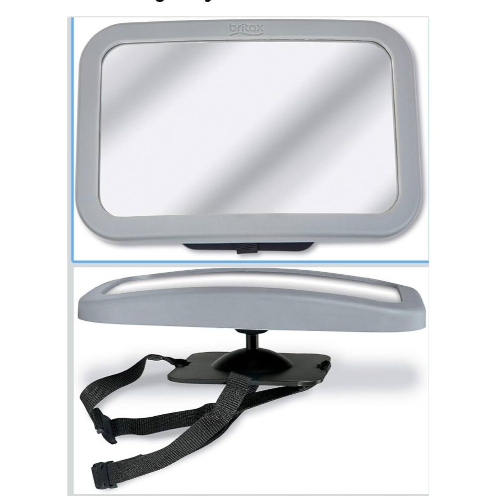 Britax Back Seat Infant Baby Car Mirror Grey, Shatterproof Used